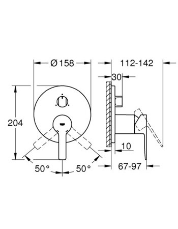 Змішувач прихованого монтажу на 3 споживача Grohe Lineare New 24095001