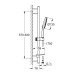 Душовий гарнітур зі штангою, 3 режими струменя Grohe Rainshower SmartActive 26546000