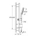Душовий гарнітур зі штангою, 3 режими струменя Grohe Rainshower SmartActive 26593000