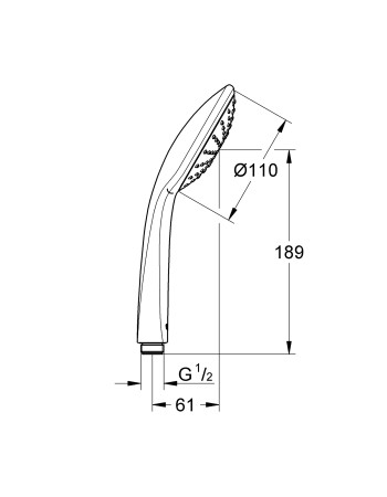 Ручний душ, 1 режим струменя Grohe Euphoria 27265000