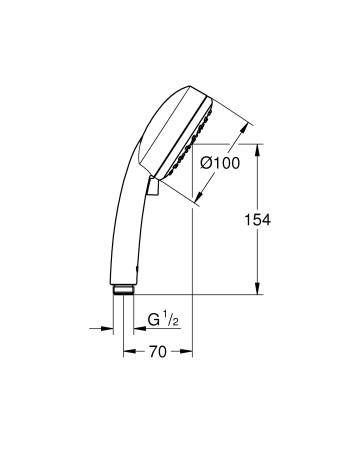 Ручний душ, 2 режими струменя Grohe New Tempesta Cosmopolitan 27571002