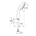 Душовий набір з тримачем, 3 режими струменя Grohe New Tempesta Classic 27849001
