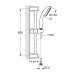 Душовий гарнітур зі штангою, 1 режим струменя Grohe New Tempesta Classic 27853001