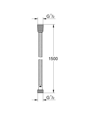 Душовий шланг 1500 Grohe Relexaflex Metal 28105000