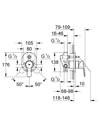 Змішувач для ванни Grohe BauEdge 29039000
