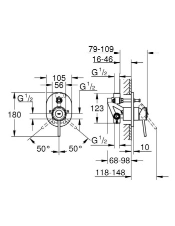 Змішувач для ванни Grohe BauClassic 29047000