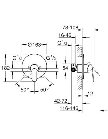 Змішувач для душу Grohe BauEdge 29078000