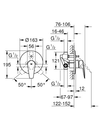 Змішувач для ванни Grohe BauEdge New 29079001