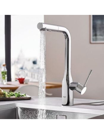 Змішувач для кухні з висувним виливом Grohe Essence New 30270000