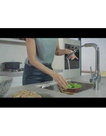 Змішувач для кухні з висувним виливом Grohe Essence New 30270000