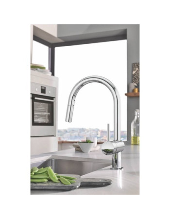 Змішувач для кухні з висувним виливом Grohe Minta 30348001