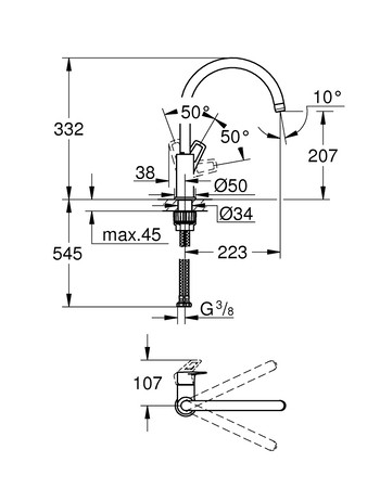 Змішувач для кухні Grohe BauLoop New 31368001