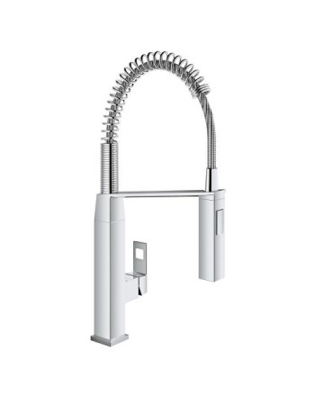 Змішувач для кухні з гнучким виливом Grohe Eurocube 31395000