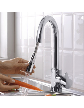 Змішувач для кухні з висувним виливом Grohe Eurosmart Cosmopolitan 31481001