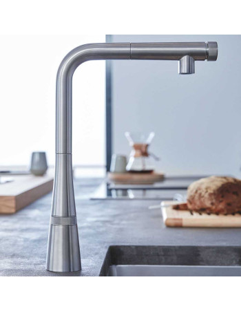 Змішувач для кухні з висувним виливом Grohe Zedra SmartControl 31593002