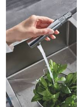Змішувач для кухні з висувним виливом Grohe Eurosmart New 31613000