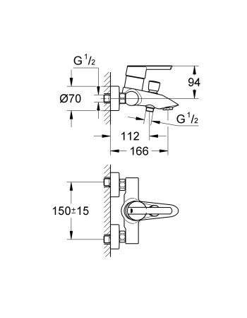 Змішувач для ванни Grohe Feel 32269000