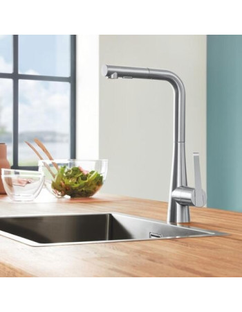 Змішувач для кухні з висувним виливом Grohe Zedra 32553DC2