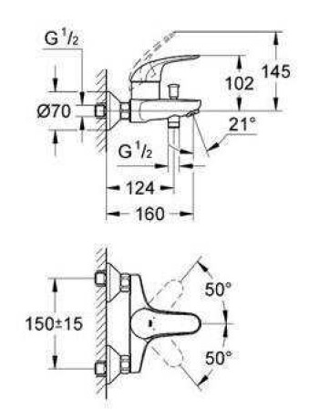 Змішувач для ванни Grohe Euroeco New 32743000