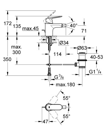 Змішувач для біде Grohe Eurosmart Cosmopolitan 32839000