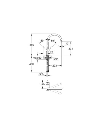 Змішувач для кухні Grohe Minta 32917000