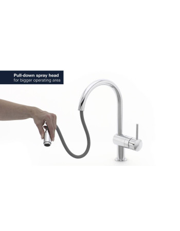 Змішувач для кухні з висувним виливом Grohe Minta 32918000
