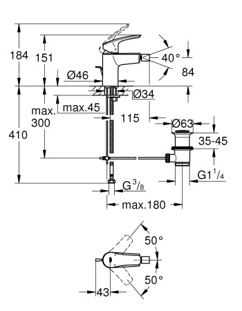 Змішувач для біде Grohe Eurosmart New 32929003