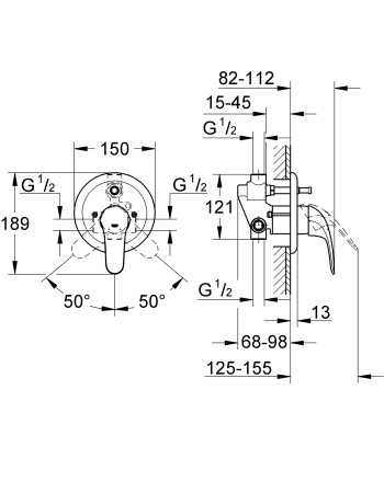 Змішувач для ванни Grohe Eurosmart 33305002