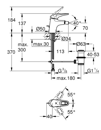 Змішувач для біде Grohe Eurostyle 33565LS3