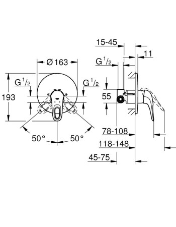 Змішувач для душу Grohe Eurostyle 33635003