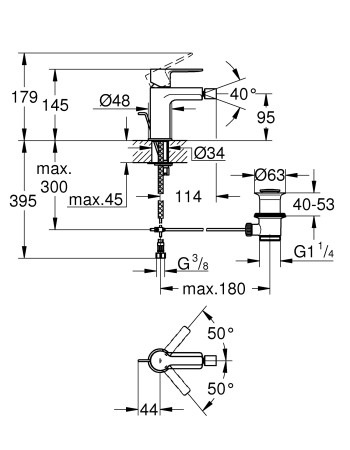 Змішувач для біде Grohe Lineare New 33848001