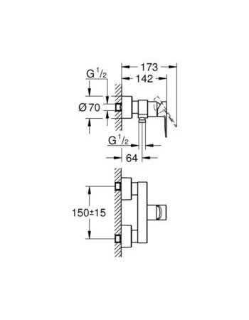 Змішувач для душу Grohe Lineare New 33865001