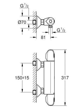 Термостат для душу Grohe Grohtherm 1000 New 34143003