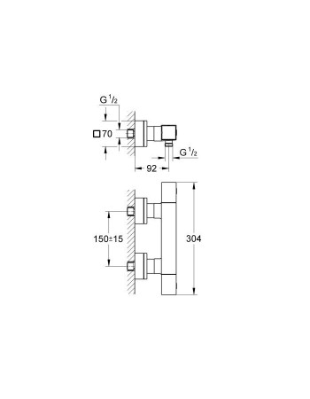 Термостат для душу Grohe Grohtherm Cube 34488000