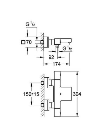 Термостат для ванни Grohe Grohtherm Cube 34497000