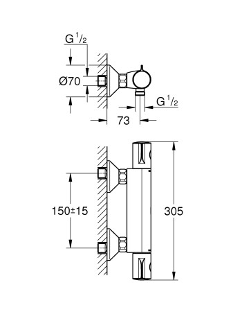 Термостат для душу Grohe Grohtherm 800 34558000