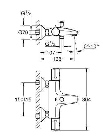 Термостат для ванни Grohe Grohtherm 800 34576000