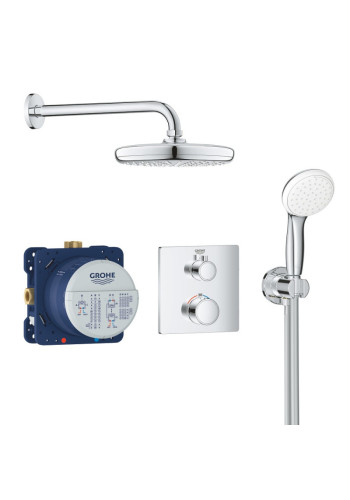 Душова система прихованого монтажу з термостатом Grohe Grohtherm Convent. Concealed 34729000 Душова система прихованого монтажу з термостатом Grohe Grohtherm Convent. Concealed 34729000