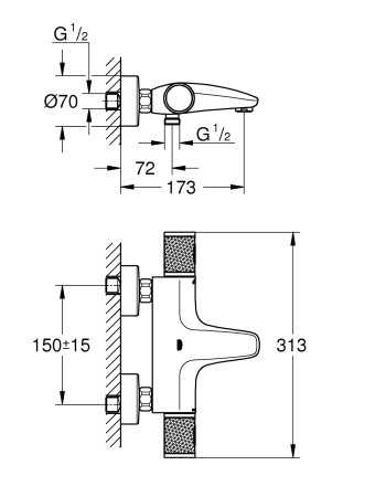 Термостат для ванни Grohe Grohtherm 1000 Performance 34779000