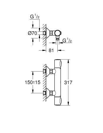 Термостат для душу Grohe Grohtherm 500 34793000
