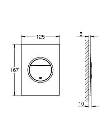 Клавіша змиву S-розмір Grohe Nova Cosmopolitan S 37601000
