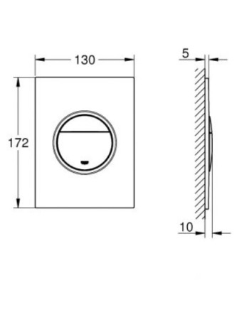 Клавіша змиву S-розмір Grohe Nova Cosmopolitan S 37601GL0
