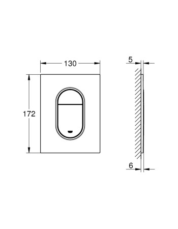 Клавіша змиву S-розмір Grohe Arena Cosmopolitan S 37624AL0