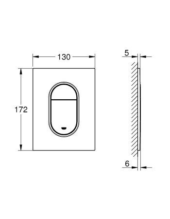 Клавіша змиву S-розмір Grohe Arena Cosmopolitan S 37624DC0