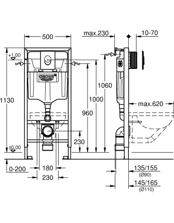 Інсталяція для унітаза 3 в 1 Grohe Rapid SL 38722001