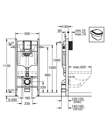 Інсталяція для унітаза Grohe Rapid SL 38840000