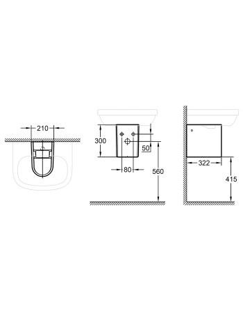 Напівп’єдестал для раковини Grohe Euro Ceramic 39201000