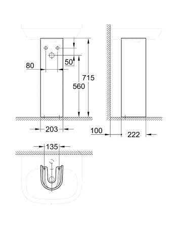 П’єдестал для раковини Grohe Euro Ceramic 39202000