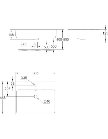 Раковина 60 Grohe Eurocube 39231000