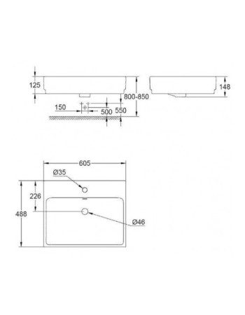 Накладна раковина 60 Grohe Eurocube 39234000